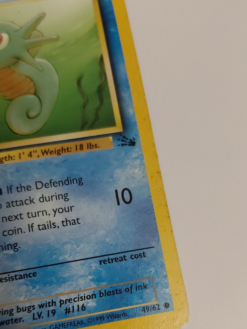 1st Edition Vintage Pokemon Card Lot- Seaking, Krabby, Horsea - Moderate Play - Picture 11 of 15